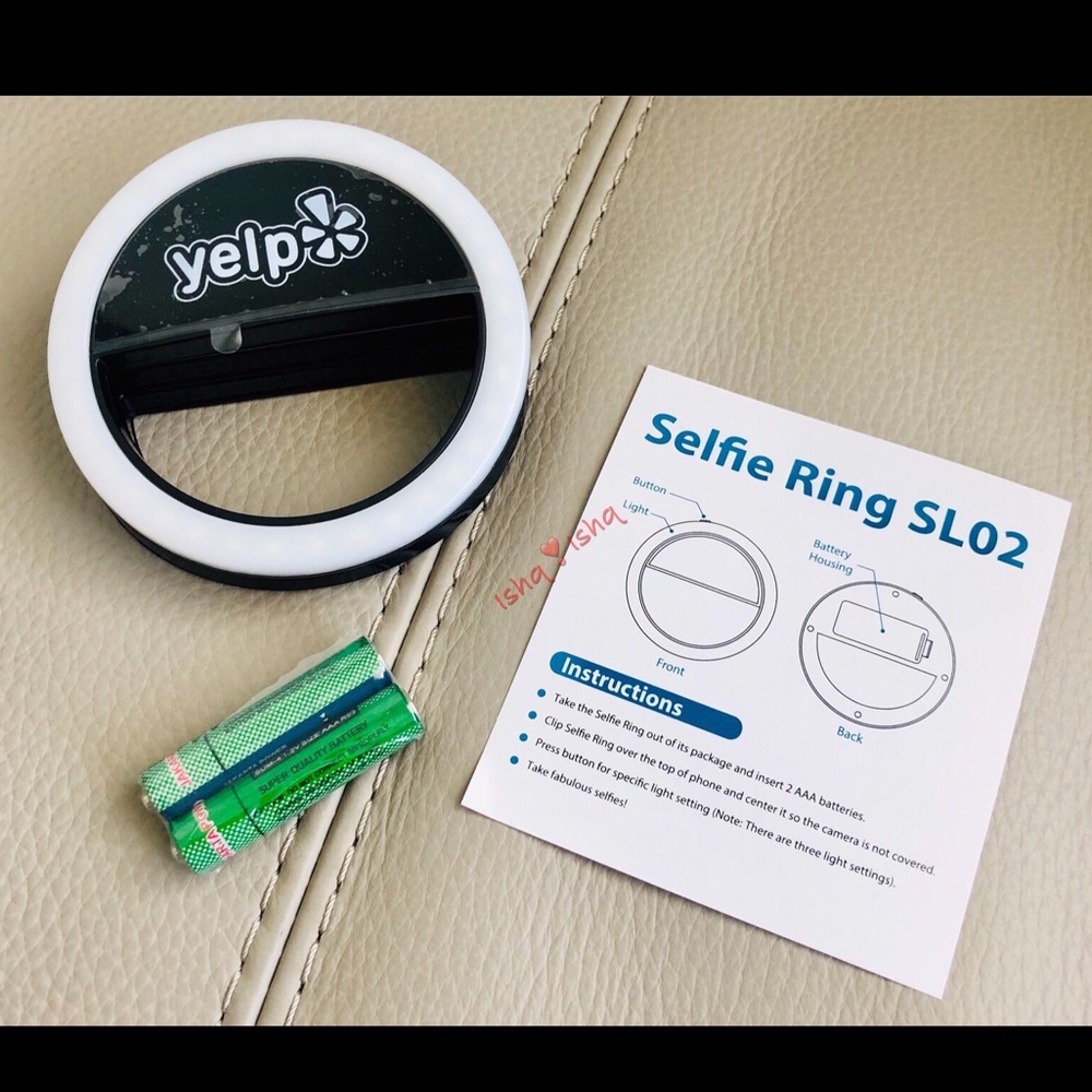 Yelp Selfie LED Ring Mobile Light 3 Light Settings